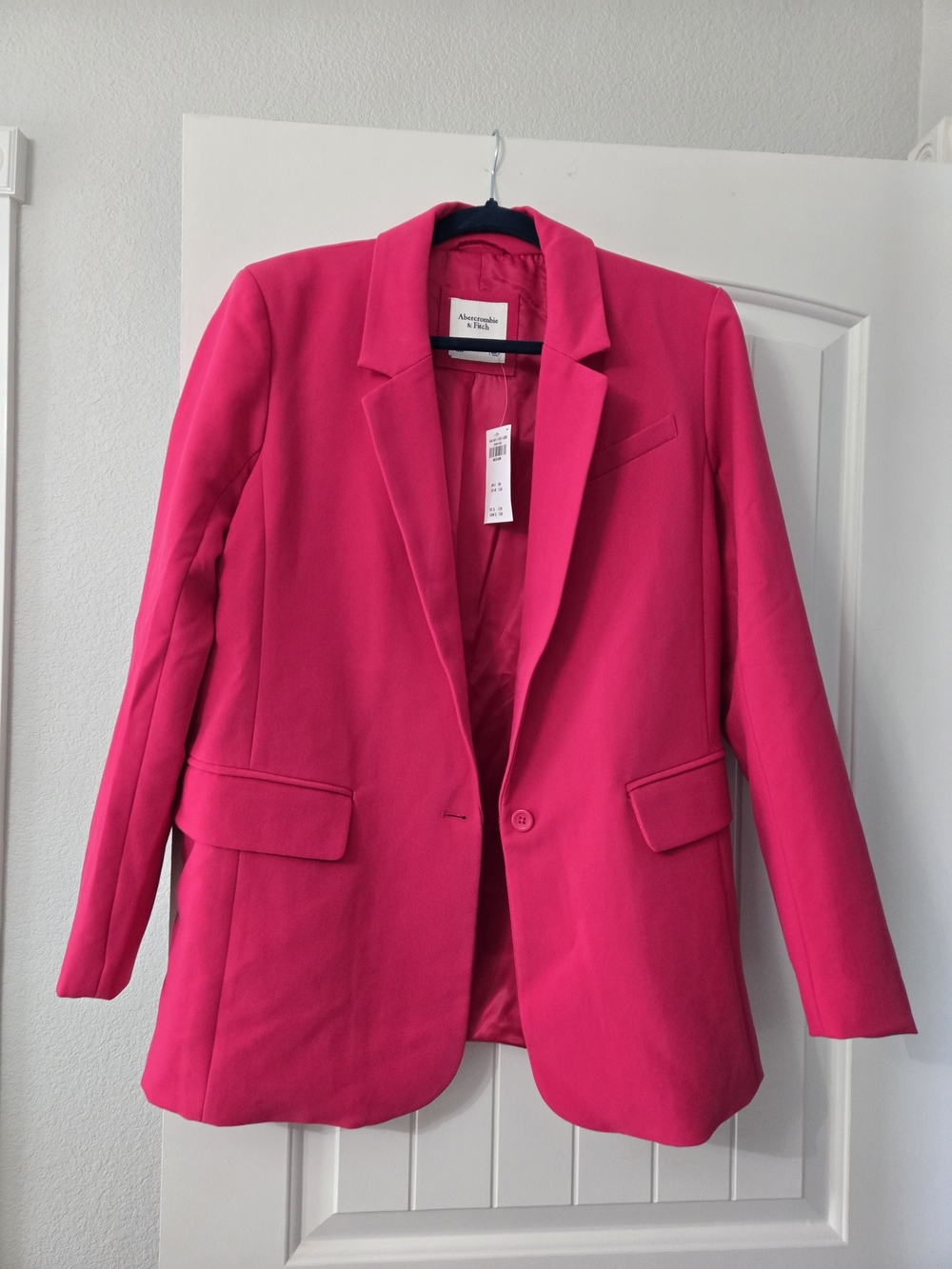 Abercrombie & Fitch Women's Pink Single-Button Blazer Sz M NWT